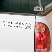 REAL MEN love cats sticker #2 by Chris Desatoff (On Truck)