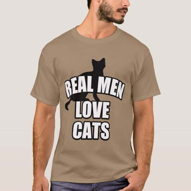 REAL MEN LOVE CATS T-Shirt (Front)