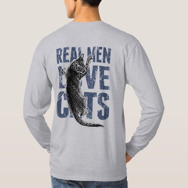 Real Men Love Cats T-Shirt (Back)