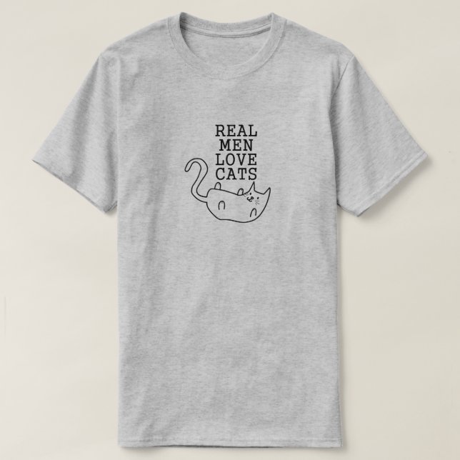 REAL MEN LOVE CATS T-Shirt (Design Front)