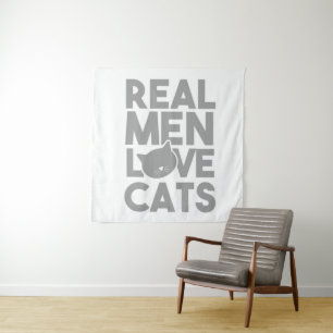 Real Men Love Cats Tapestry