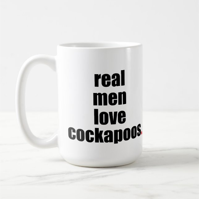 Real Men Love Cockapoos Mug (Left)