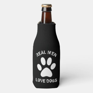 Real Men Love Dogs Custom Text Personalised Bottle Cooler