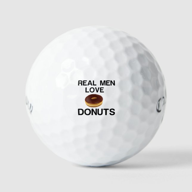 REAL MEN LOVE DONUTS GOLF BALLS (Front)