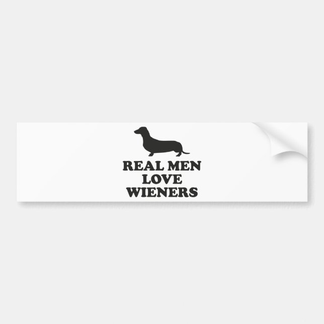 Real Men Love Wieners Bumper Sticker (Front)