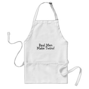 Real Men Make Twins (Black) Standard Apron
