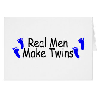 Real Men Make Twins Blue Footprints