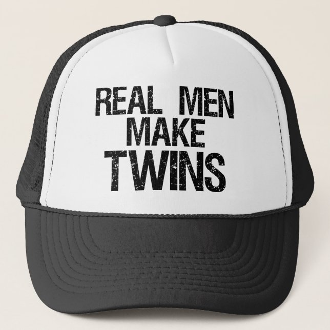 Real Men Make Twins Trucker Hat (Front)