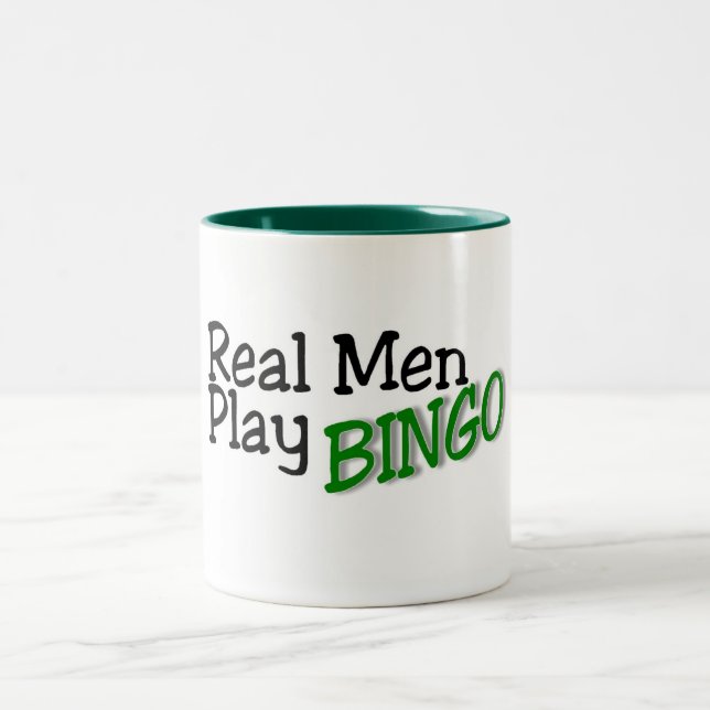 Real Men Play Bingo Two-Tone Coffee Mug (Center)