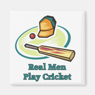 Real Men Play Cricket Magnets