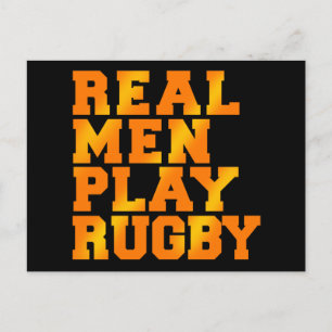 Real Men Play Rugby Postcard