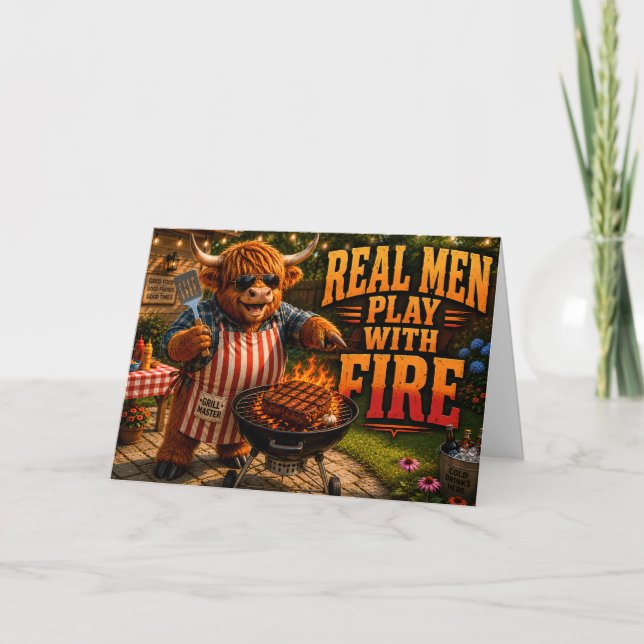 Real Men Play with Fire Card (Front)
