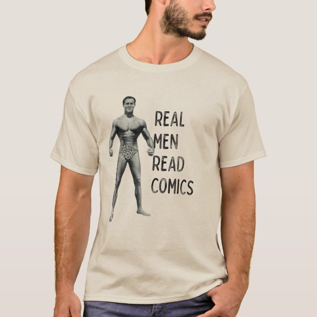 "Real Men Read Comics" T-shirt (Front)