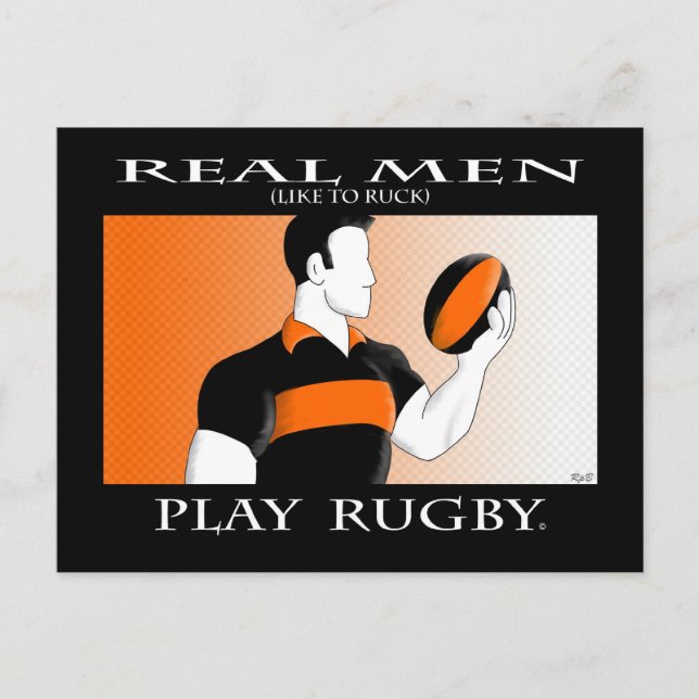 Real Men: Rugby Postcard (Front)