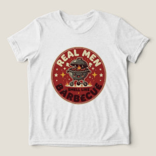 Real Men Smell Like Barbecue Funny BBQ Lover Tri-Blend Shirt