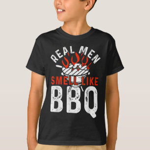 Real Men Smell Like Bbq Funny Bbq Smoker Barbecue T-Shirt