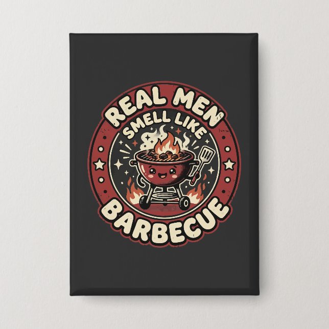 Real Men Smell Like BBQ | Funny Grill Lover Gift  (Front)