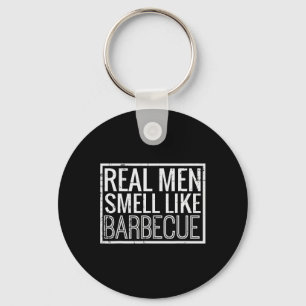 Real Men Smell Like Byrbecue Funny Bbq Grill Dad G Key Ring