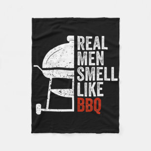 Real Men Smell Like Byrbecue Funny Bbq Grilling Gi Fleece Blanket