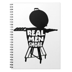 REAL MEN SMOKE SPIRAL NOTEBOOK