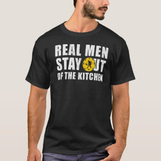 Real Men Stay Out Of The Kitchen Funny Pickleball  T-Shirt