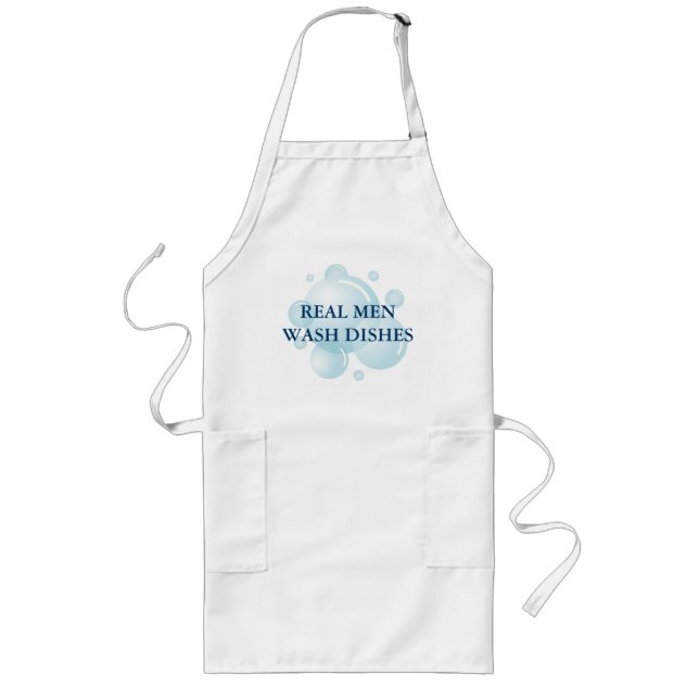 Real men wash dishes apron | kitchen humour (Front)