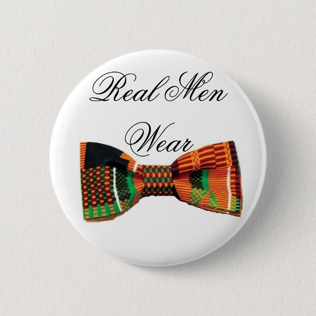 Real Men Wear Bowties Pin (Front)