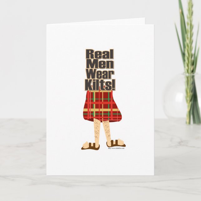 Real Men Wear Kilts Card (Front)