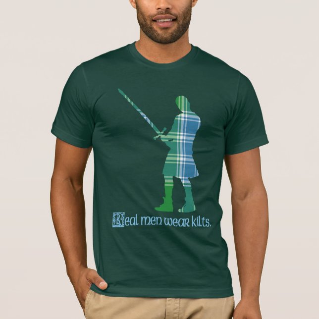 Real Men Wear Kilts MacDonald Scottish Tartan T-Shirt (Front)