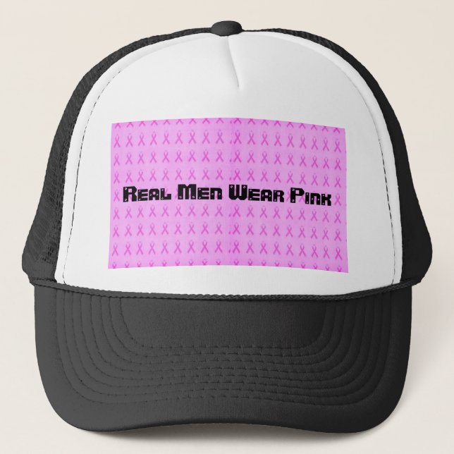 Real Men Wear Pink Trucker Hat (Front)