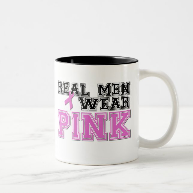 Real Men Wear PINK! Two-Tone Coffee Mug (Right)