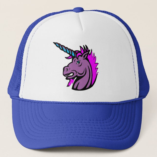 Real men wear unicorn hats. trucker hat (Front)