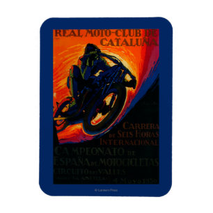 Real Moto Club Vintage PosterEurope Magnet