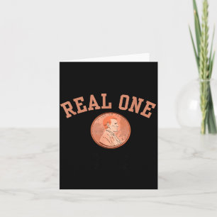 Real One Penny Rip, Funny Coin Memorial,cent Retir Card