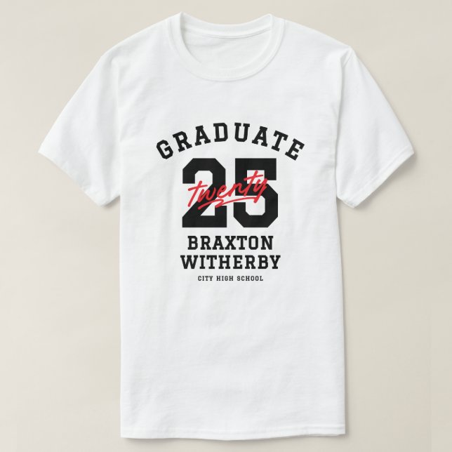 Real Ones Graduate No Cap Custom Graduation T-Shirt (Design Front)