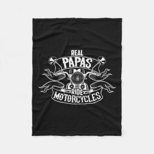 Real Papas Ride Motorcycles Quote For Grandpa Moto Fleece Blanket