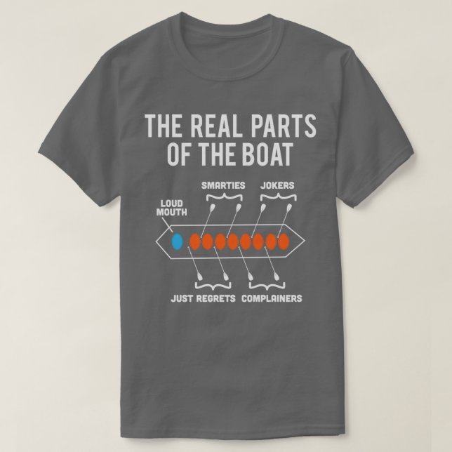 Real Parts Of the Boat Dragon Boat Rowing T-Shirt (Design Front)