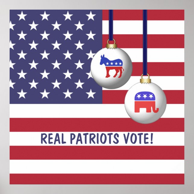 Real Patriots Vote Poster (Front)