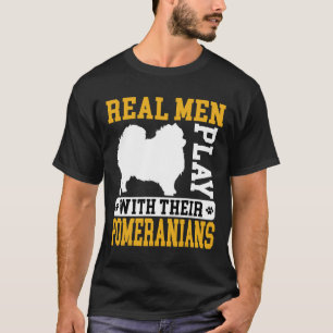 Real Play With Pomeranian Dog Puppie T-Shirt
