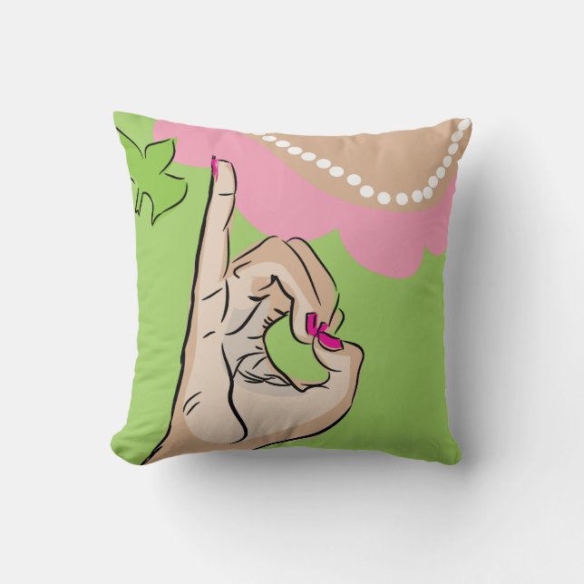 Real Pretty Girls Throw Pillow (Front)