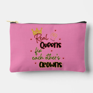 Real Queens Fix Each Other's Crowns Accessory Pouch