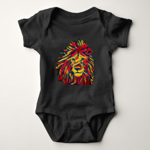 Real Rasta Lion Baby Bodysuit