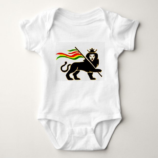 Real Rasta Lion Baby Bodysuit (Front)