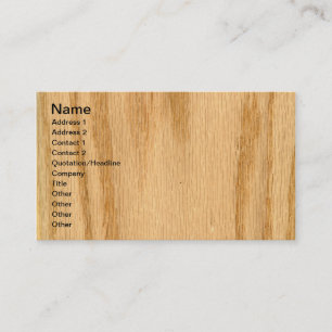 Real Red Oak Veneer Woodgrain Business Card