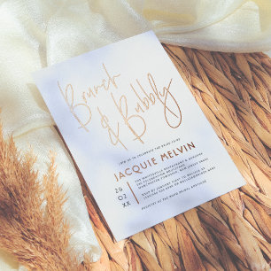 Real Rose Gold Foil Brunch & Bubbly Bridal Shower