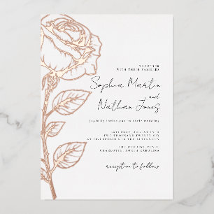 Real Rose Gold Foil Rose Wedding 