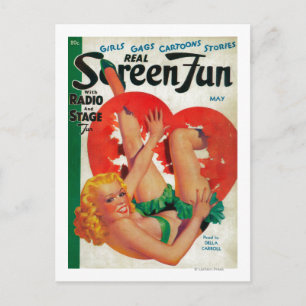 Real Screen Fun Magazine Cover Postcard