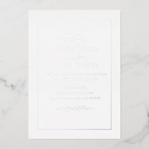 REAL SILVER FOIL Modern Black Wedding