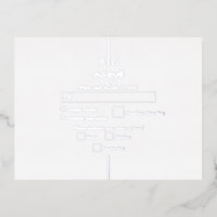 Real Silver Foil Monogram Wedding RSVP
