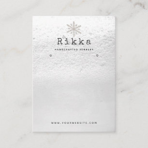 Real Snow Earring Display Business Card